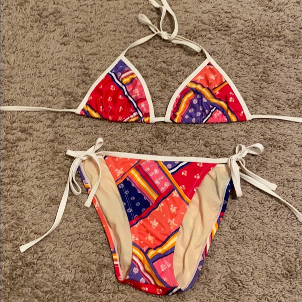 Cute colorful multi-pattern bathing suit!!